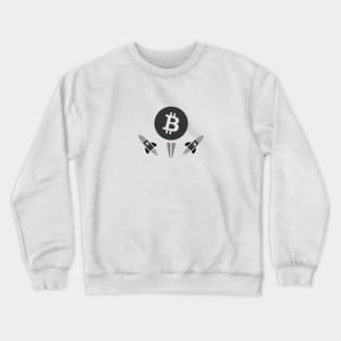 Bitcoin To The Moon Crypto Currency Hodl Crewneck Sweatshirt